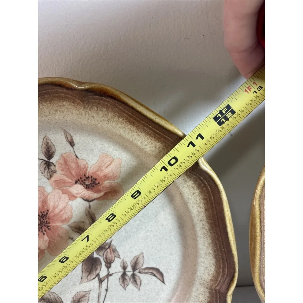 Mikasa‎ Whole Wheat ROSE DUET E8015 Dinner Plates 10.75